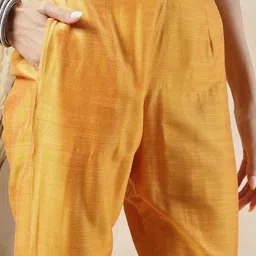 Anouk Yellow Panelled Kurta With Trousers image 4