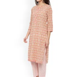 Alakh Creation Floral Printed Regular Pure Cotton Kurta With Palazzos & Dupatta image 5
