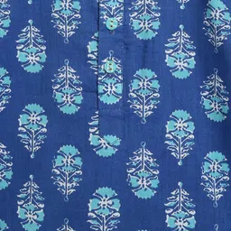 Campana Boys Ethnic Motifs Block Printed Pure Cotton Kurta with Dhoti Pants image 5