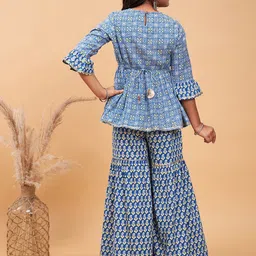 Stylo Bug Floral Printed Gotta Patti Kurti with Sharara image 4