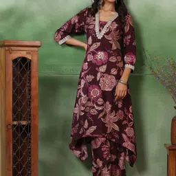 FASHOR Floral Printed Kurta With Trouser image 3