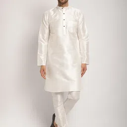 Kaifoo Mandarin Collar Floral Printed Kurta with Churidar & Nehru Jacke image 3