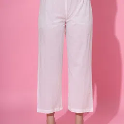 JAIPUR PRIME Embroidered V-Neck Pure Cotton Kaftan Top With Trouser image 4