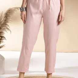 Anouk Floral Embroidered Round Neck Straight Kurta with Trousers & Dupatta image 2