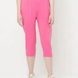 Espresso Women Fuchsia Cotton Capris-picture-27