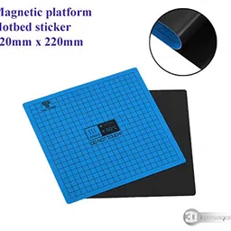 3DINNOVATIONS Heat Bed Platform Sticker, Flexible Magnetic Two Layer Hot Bed Sticker Build Surface Tape 220x220mm for 3D Printer image 1
