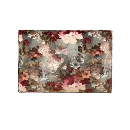 GLOBALLY INDIAN Green Floral Print Rectangular Wooden Ottoman image 2