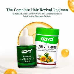 OZiva Advanced Hair Serum Plus Hair Vitamins, Redensyl, Lindera, SesZenBio & Visible Hair Growth-image-7