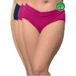 Inner Sense Plus Size Organic Cotton V Band Panties (Pack of 4)-image-23
