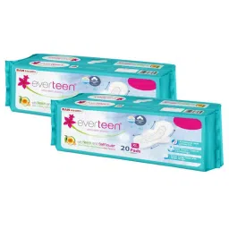 Everteen Neem & Safflower XL Cottony-Dry Sanitary Pads - 40 Pads-image-1