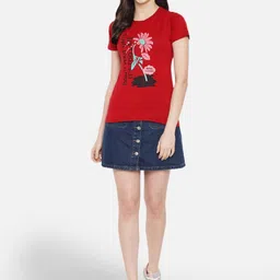 Dreambe Women Pack Of 3 Typography Printed Round Neck Cotton T-shirts image 4