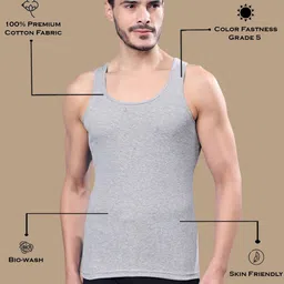 Friskers Pack Of 2 Round Neck Ribbed Cotton Innerwear Vests 17012025R-04-17 image 4