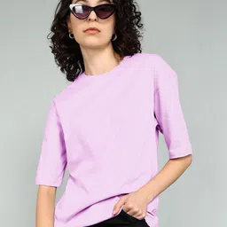 BEING WANTED Women Cotton Round Neck Oversized T-shirt-picture-25