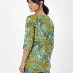 Anouk Rustic Floral Printed Round Neck Straight Kurti image 5