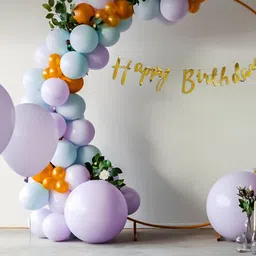 Special You 63 Pcs Purple & Blue Birthday Decorations-image-0