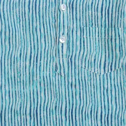 The Magic Wand Boys Leheriya Printed Shirt Collar Pure Cotton Straight Kurta With Pyjamas image 5