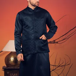 Rangkathaa Men Regular Pure Silk Kurta with Trousers image 2