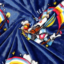 Monte Carlo Blue & Blue Cartoon Characters 600 GSM Blanket image 3