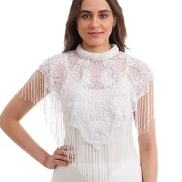 JEDCO Women Embroidered Waterfall Shrug-picture-27