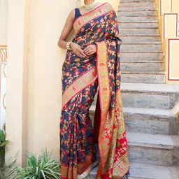 KALINI Floral Silk Blend Ready to Wear Saree-picture-34