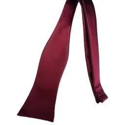 VOICI Burgundy Satin Solid Bow Tie-picture-29