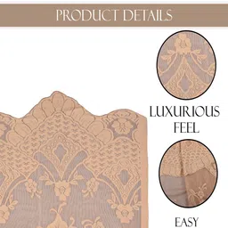 Kuber Industries Gold-Toned 6 Pieces Self Design Cotton Window Curtains image 3