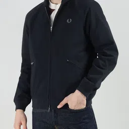 Fred Perry Men Stand Collar Solid Bomber Jacket image 4