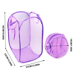 G-KING Unisex Purple Sturdy Foldable Laundry Bag image 4