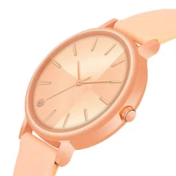 VIRAKTI Women Leather Strap Analogue Watch G-08-CREAM-V.Y image 4