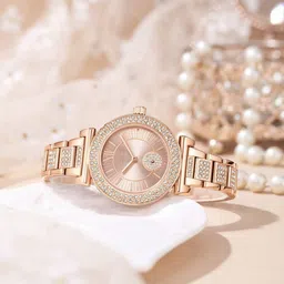 GIORDANO Women Embellished Stainless Steel Bracelet Style Analogue Watch GZ-60086-11 image 2