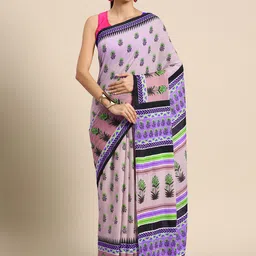 BUTA BUTI Ethnic Motifs Printed Pure Cotton Saree-picture-12