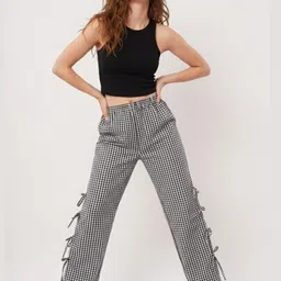 HIGH BUY Women Tailored High-Rise Cargos Trousers-picture-34