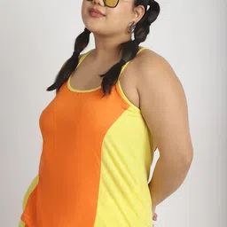 thkgrlz Women Colourblocked Shoulder Straps Plus Size Top image 2