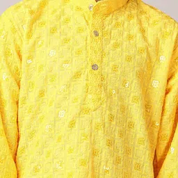 V-Mart Boys Embroidered Regular Sequinned Pure Cotton Kurta with Pyjamas image 2