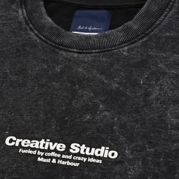 Mast & Harbour Typography Printed Pure Cotton Sweatshirt image 2