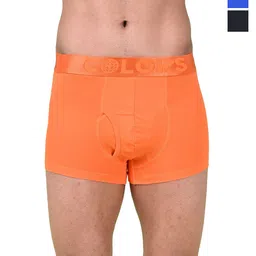 COLORS by Rupa Frontline Pack Of 3 Mid Rise Breathable Trunks 1001-B-BrOrng-ElBL-picture-43