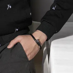 APUNKA D FASHION Silver Stainless Steel Bracelet-picture-10