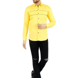 Metronaut Men Spread Collar Solid Cotton Casual Shirt image 4