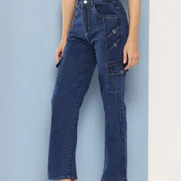 CORSICA Women Blue Cotton Stretchable Jeans-image-8