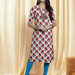 Ethnic basket Women Red Kurtas-picture-4