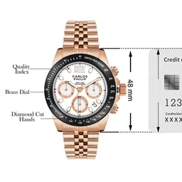 CARLOS PHILIP Men Dial & Stainless Steel Straps Analogue Chronograph Watch Regent 8 Limited Edition image 3