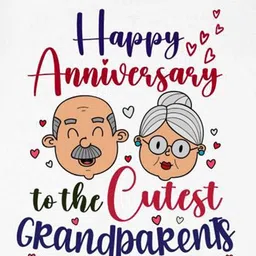 Arvesa Happy Anniversay GrandParents Printed Bodysuit image 2