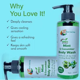 Elecsera Moisturizing Body Wash With Cucumber- 200 ml image 5