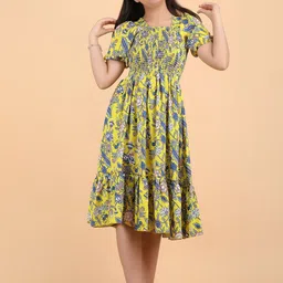 PTVIZE Floral Print Fit & Flare Dress-image-32