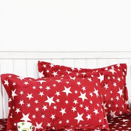 REALDREAM Red Ethnic Motifs 300 TC King Bedsheet with 2 Pillow Covers image 4