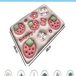 TLISMI Pink & Yellow 3D Visual Printed Anti-Slip Bath Rug image 3