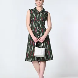 MAURYA Print A-Line Dress image 4