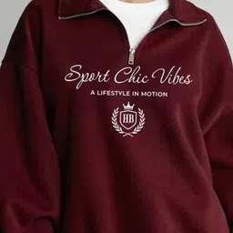 LULU & SKY Women Typography Printed Pullover Sweatshirt image 2