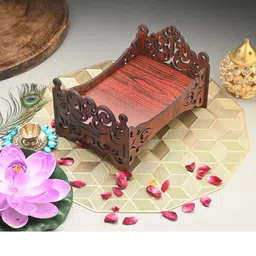 SOMIL Wooden Without Storage Krishna Palang-picture-32