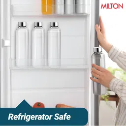 Milton Transparent & Silver-Toned 2 Pieces Water Bottles 1 L Each image 4